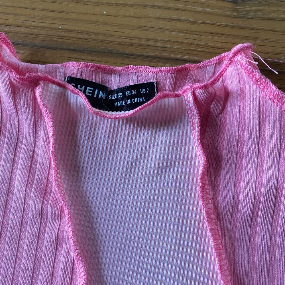 Pink Patchwork Crop Top - Picture 4 of 4